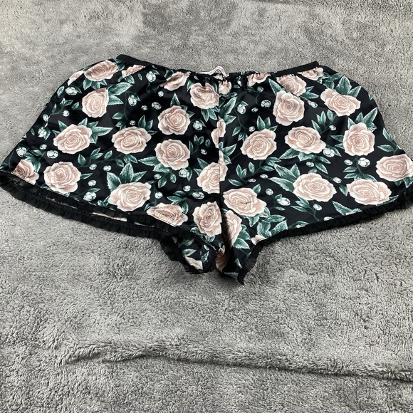 Victoria's Secret Retired Satin Sleep Shorts Womens Small Floral - Picture 3 of 13